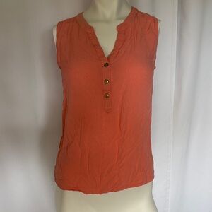 Sleeveless Coral Blouse